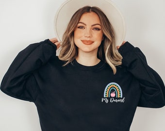 Personalized Teacher Gift, Custom Teacher Name Sweatshirt, Teacher Sweatshirt, Teacher Appreciation Gift, Cute Teacher Gift, Teacher Gift