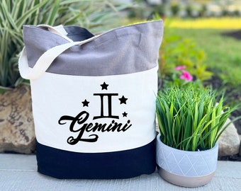 Gemini Birthday Gift, Gemini Tote Bag, Gemini Zodiac Sign Gift, Gemini Astrology Tote Bag, Gemini Gift, Valentines Gift, Horoscope Gift