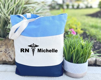 Registered Nurse Tote Bag, Gift for Nurse, Nurse Tote Bag, Personalized Nurse Bag, RN Tote Bag, RN Gift, Nurse Birthday Gift, Trendy Bag