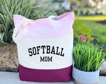 Bolsa de mano de softbol, bolsa de regalo de softbol para mamá, bolsa de softbol, regalo del día de la mamá, bolsa de mano de softbol, linda bolsa de mano de softbol, bolsa de mano de regalo para mamá de softbol
