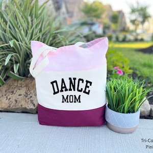 Dance Mom Tricolor Bag, Dance Tote Bag, Dance Mom Bag, Dancer Mom Gift, Trendy Dancer Bag, Best Ballerina Mom&#39;s, Dance Day Gift Bag Ideas
