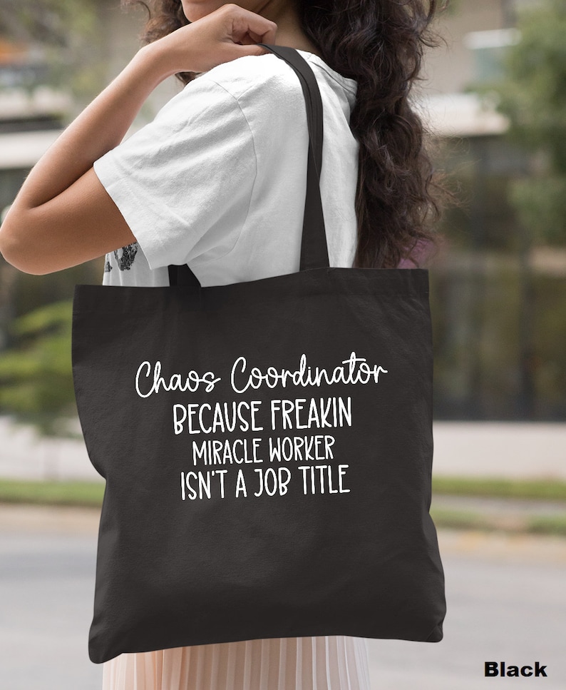 Bolsa de mano del coordinador del caos, regalo para mamá, bolsa de mamá de moda, bolsa de regalo de maestro, regalo divertido de mamá, regalo de cumpleaños, regalo de Navidad, regalo de San Valentín imagen 7