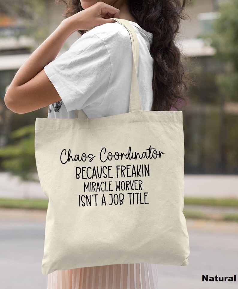 Bolsa de mano del coordinador del caos, regalo para mamá, bolsa de mamá de moda, bolsa de regalo de maestro, regalo divertido de mamá, regalo de cumpleaños, regalo de Navidad, regalo de San Valentín imagen 6
