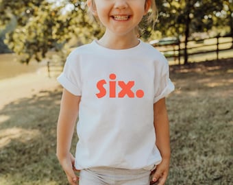 6th Birthday Shirt Kids, Six Birthday Shirt, Six Year Gift Shirt, Boys 6th Birthday Shirt, Girls 6th Birthday, 6th Birthday Gift Shirts