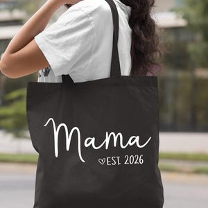 Mama Tote Bag, Birthday Gift for Mama, Custom Mama Bag, New Mom Gift, First Mothers Day Gift, Trendy Mama Bag, Personalized Gift, Cool Mom image 7