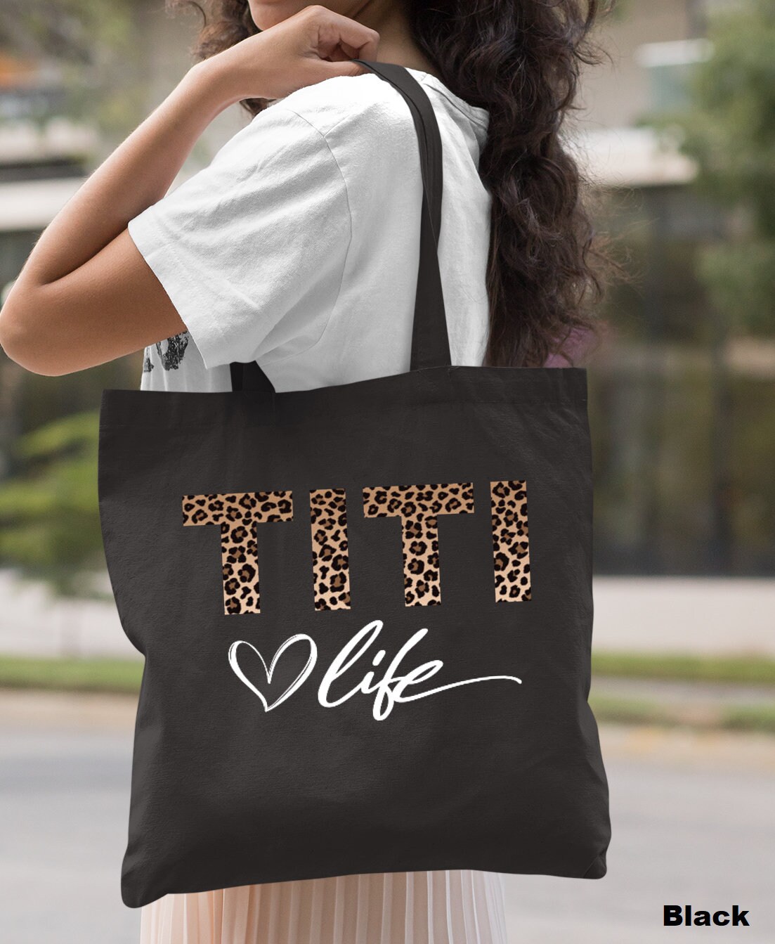 TITI Life Tote Bag, Leopard Titi Tote Bag, Cute Titi Gift, Mothers