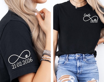 Regalos de San Valentín personalizados, camisetas de San Valentín con citas personalizadas, camisetas a juego para parejas, camisetas de novio y novia, camisetas de marido y mujer, camisetas de amor.