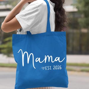 Mama Tote Bag, Birthday Gift for Mama, Custom Mama Bag, New Mom Gift, First Mothers Day Gift, Trendy Mama Bag, Personalized Gift, Cool Mom image 10