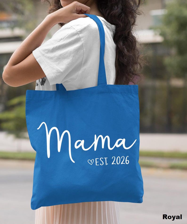 Mama Tote Bag, Birthday Gift for Mama, Custom Mama Bag, New Mom Gift, First Mothers Day Gift, Trendy Mama Bag, Personalized Gift, Cool Mom image 10
