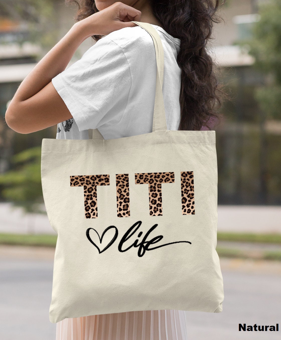 TITI Life Tote Bag, Leopard Titi Tote Bag, Cute Titi Gift, Mothers