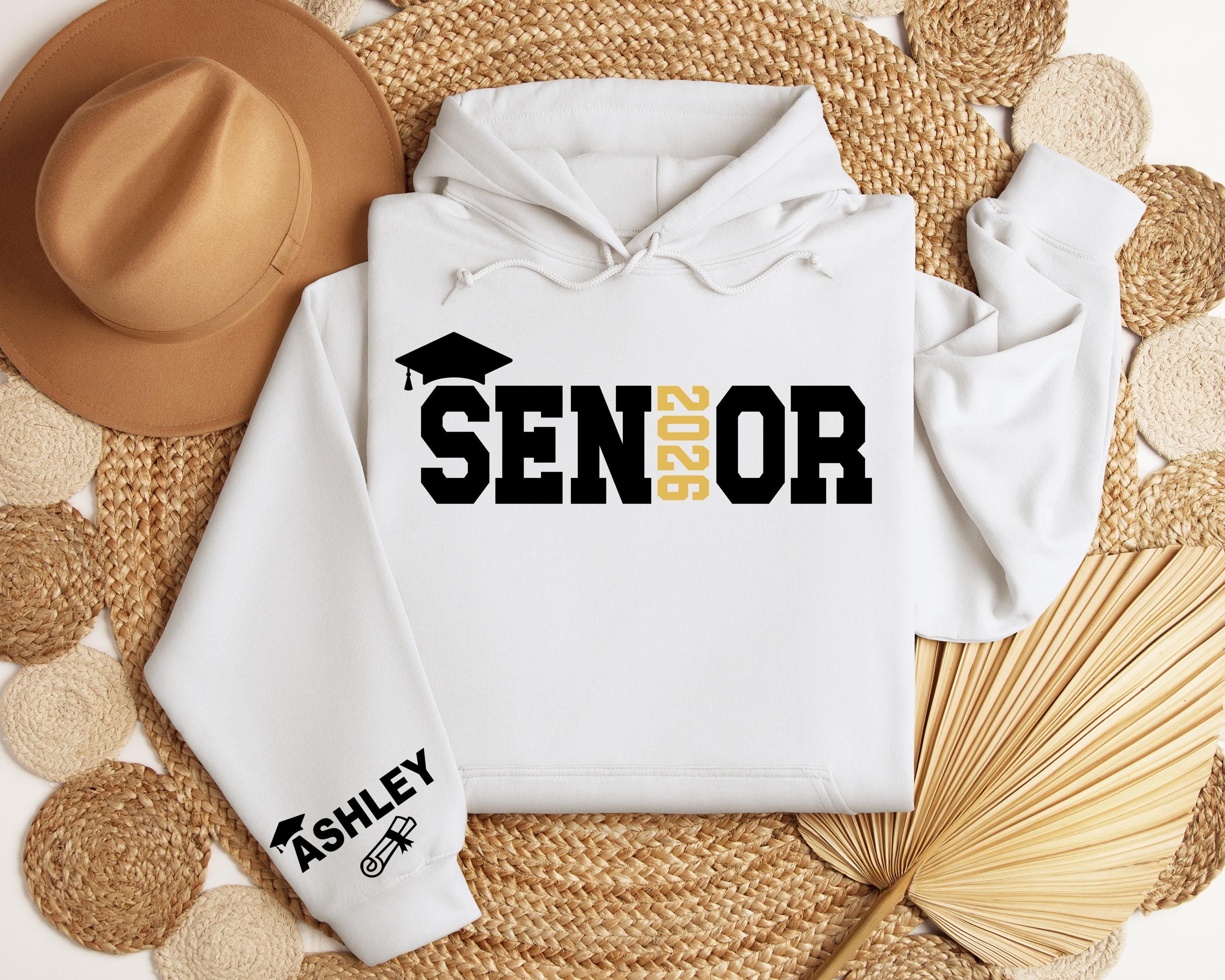 Graduate Merch Custom Name Senior Sweatshirt, Class of 2026 Gift Hoodie, College ...