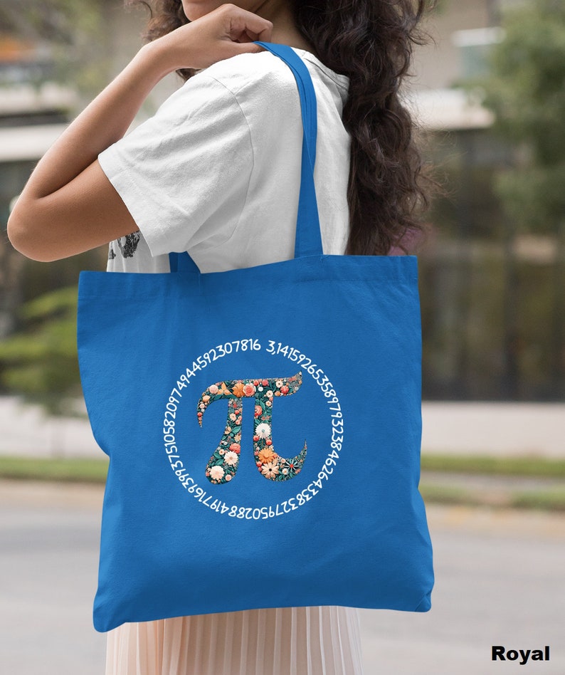 Pi Symbol Tote Bag, Math Equations Bag, Happy Pi Day Tote Bag, Math Teacher Bag, Gift For Math Teacher, Math Lover Bag, Pi Day Book Bag afbeelding 7