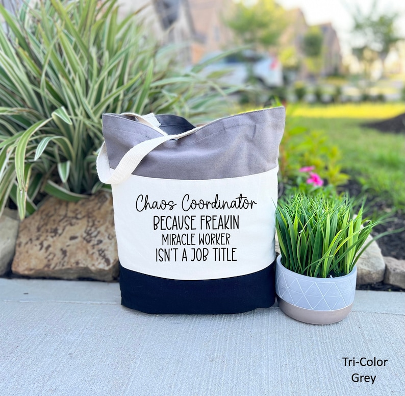 Bolsa de mano del coordinador del caos, regalo para mamá, bolsa de mamá de moda, bolsa de regalo de maestro, regalo divertido de mamá, regalo de cumpleaños, regalo de Navidad, regalo de San Valentín imagen 1