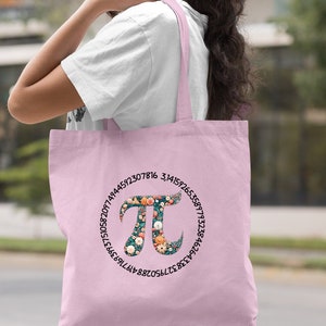 Pi Symbol Tote Bag, Math Equations Bag, Happy Pi Day Tote Bag, Math Teacher Bag, Gift For Math Teacher, Math Lover Bag, Pi Day Book Bag afbeelding 10