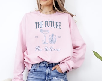 Sweat-shirt future Mme personnalisé, sweat-shirt J'ai dit oui, cadeau de mariée, sweat-shirt de la mariée, EVJF, cadeaux pour fête de fiançailles, cadeaux pour la mariée