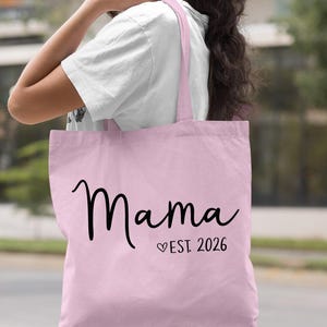 Mama Tote Bag, Birthday Gift for Mama, Custom Mama Bag, New Mom Gift, First Mothers Day Gift, Trendy Mama Bag, Personalized Gift, Cool Mom image 9