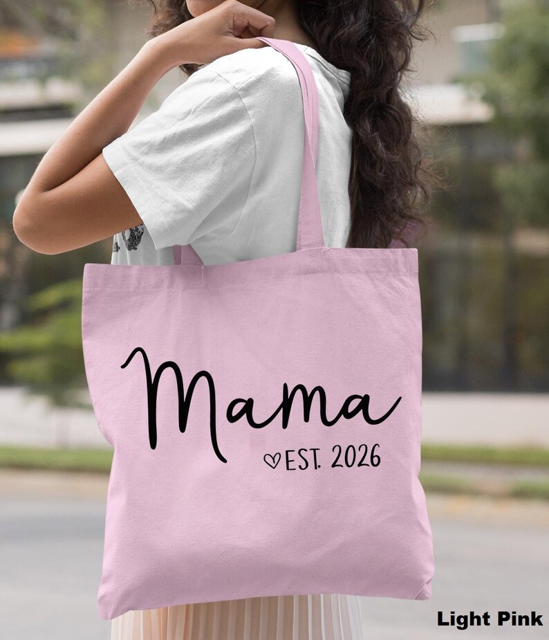 Mama Tote Bag, Birthday Gift for Mama, Custom Mama Bag, New Mom Gift, First Mothers Day Gift, Trendy Mama Bag, Personalized Gift, Cool Mom image 9
