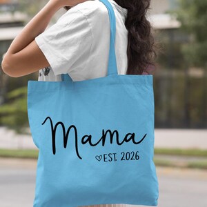 Mama Tote Bag, Birthday Gift for Mama, Custom Mama Bag, New Mom Gift, First Mothers Day Gift, Trendy Mama Bag, Personalized Gift, Cool Mom image 8