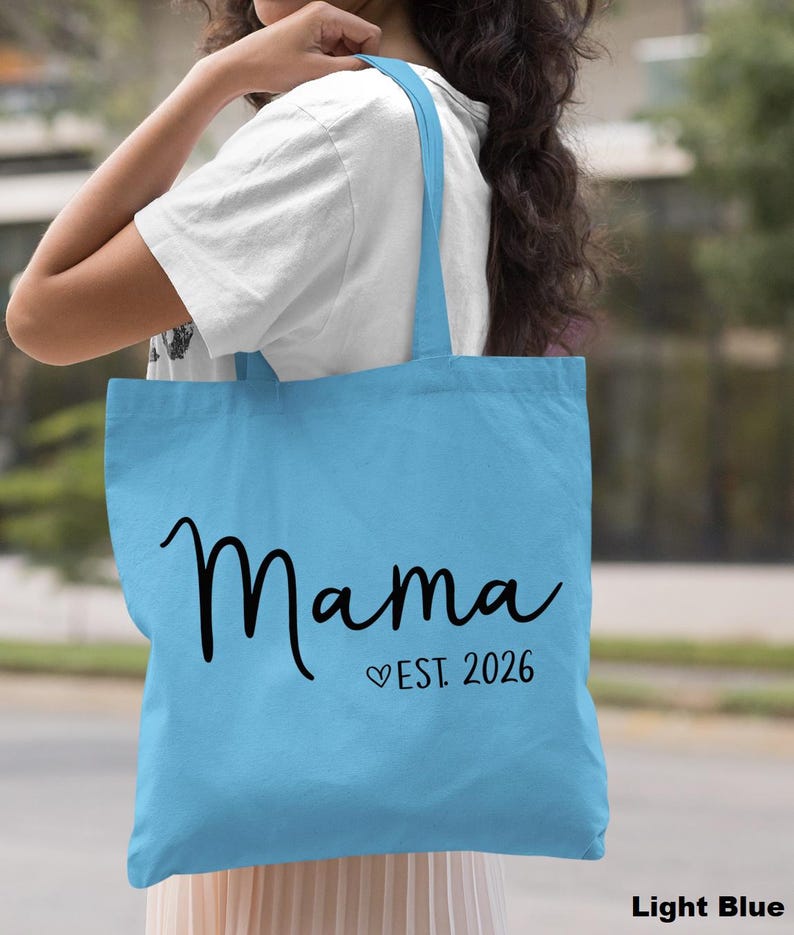 Mama Tote Bag, Birthday Gift for Mama, Custom Mama Bag, New Mom Gift, First Mothers Day Gift, Trendy Mama Bag, Personalized Gift, Cool Mom image 8