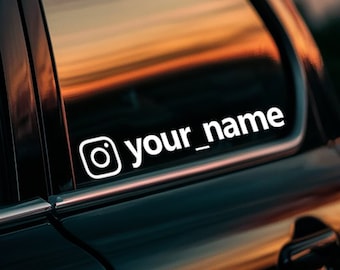 Instagram Aufkleber personalisiert mit deinem Benutzernamen