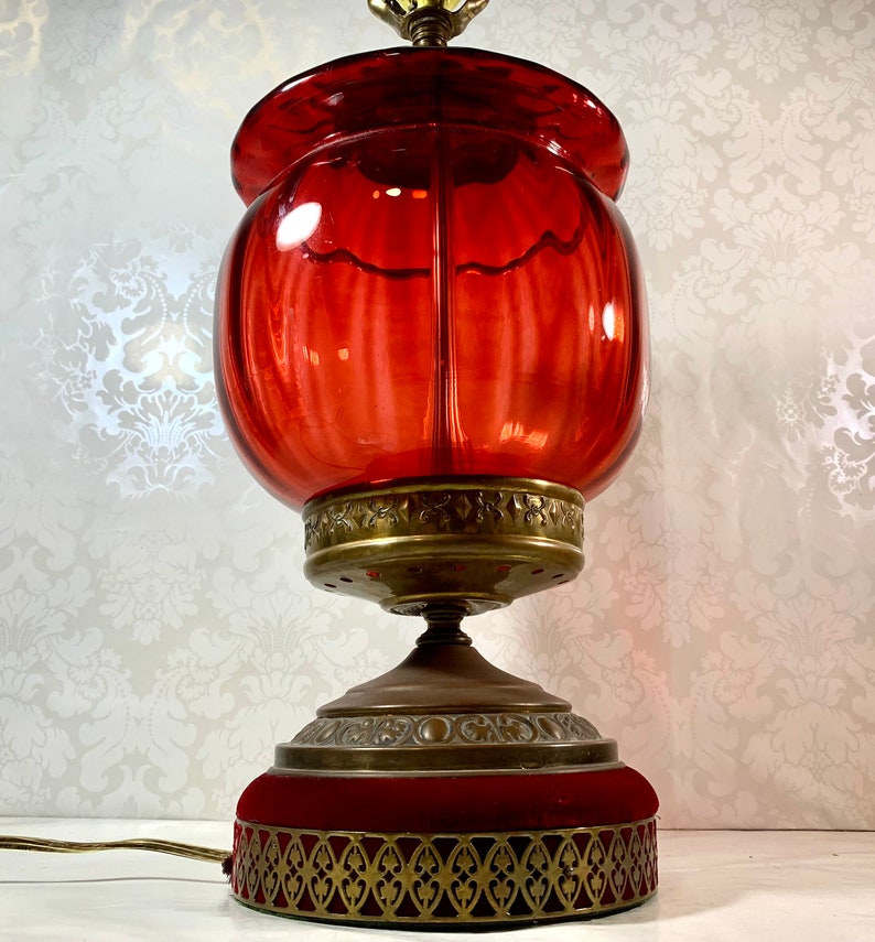 Antique 1800s Victorian Table Lamp Converted From Oil to Electric ...