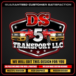 Trucking Company Logo, Moving Truck, Hotshot Logo, Semi Truck Logo, Transportation Logo, Logistics Logo, Truck Driver Logo