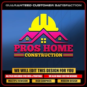 Construction Logo | Construction Business | Construction Company | Roofing | Maintenance Logo | Logo Design | Home Repair Logo | Home Logo