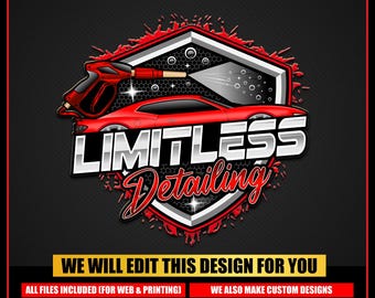 Car Detailing Logo, Auto Detailing Logo, Car Repair Logo, Vehicle Logo, Automotive Fix Logo, Car Wash Premade Logo