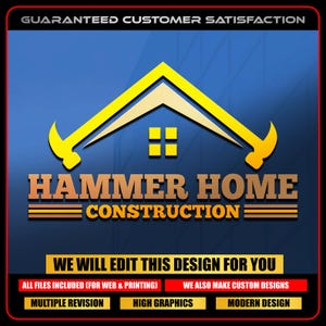 Construction Logo | Construction Business | Construction Company | Roofing | Maintenance Logo | Logo Design | Home Repair Logo | Home Logo