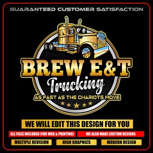 Transport Trucking Towing Logistics Dispatching Logo With Printable File