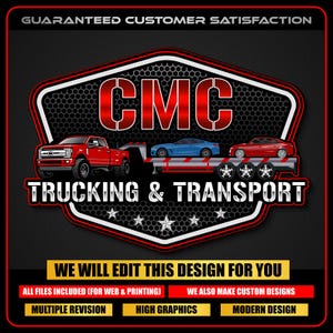 Trucking Company Logo, Moving Truck, Hotshot Logo, Semi Truck Logo, Transportation Logo, Logistics Logo, Truck Driver Logo