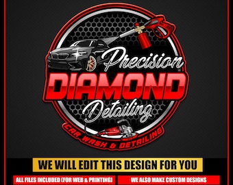 Car Detailing Logo, Auto Detailing Logo, Car Repair Logo, Vehicle Logo, Automotive Fix Logo, Car Wash Premade Logo