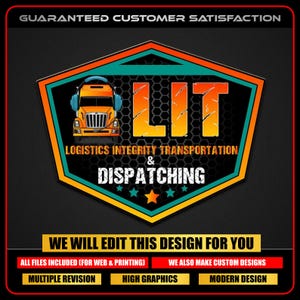 Trucking Company Logo, Moving Truck, Hotshot Logo, Semi Truck Logo, Transportation Logo, Logistics Logo, Truck Driver Logo