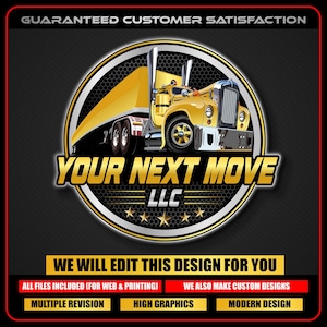 Transport Trucking Towing Logistics Dispatching Logo With Printable File