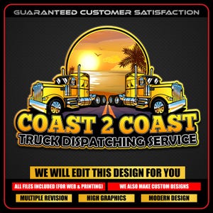 Trucking Company Logo, Moving Truck, Hotshot Logo, Semi Truck Logo, Transportation Logo, Logistics Logo, Truck Driver Logo