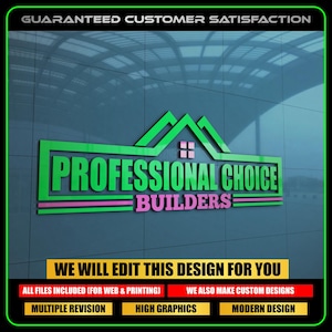 Construction Logo | Construction Business | Construction Company | Roofing | Maintenance Logo | Logo Design | Home Repair Logo | Home Logo