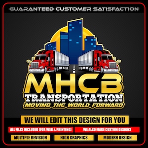 Trucking Company Logo, Moving Truck, Hotshot Logo, Semi Truck Logo, Transportation Logo, Logistics Logo, Truck Driver Logo