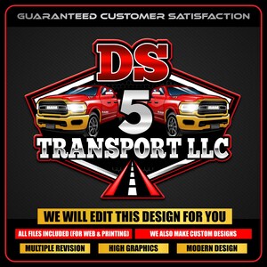 Trucking Company Logo, Moving Truck, Hotshot Logo, Semi Truck Logo, Transportation Logo, Logistics Logo, Truck Driver Logo