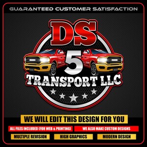 Trucking Company Logo, Moving Truck, Hotshot Logo, Semi Truck Logo, Transportation Logo, Logistics Logo, Truck Driver Logo