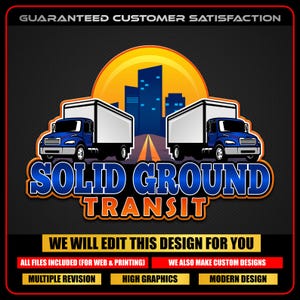 Trucking Company Logo, Moving Truck, Hotshot Logo, Semi Truck Logo, Transportation Logo, Logistics Logo, Truck Driver Logo