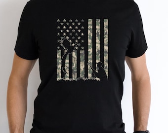 Bogenjagd USA Flagge Shirt : Camo Jagd Geschenk