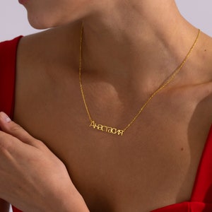 Minimalist Cyrillic Alphabet Name Necklace - Ukrainian Name Necklace - Russian Name Necklace - Ukrainian Jewelry Gift - Russian Jewelry Gift