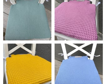 Seat cushion waffle for Ikea children's chair Ingolf waffle ochre mint mallow blue