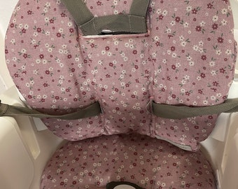 Stokke Steps baby set cushion seat cushion set scattered flowers flowers dusky pink