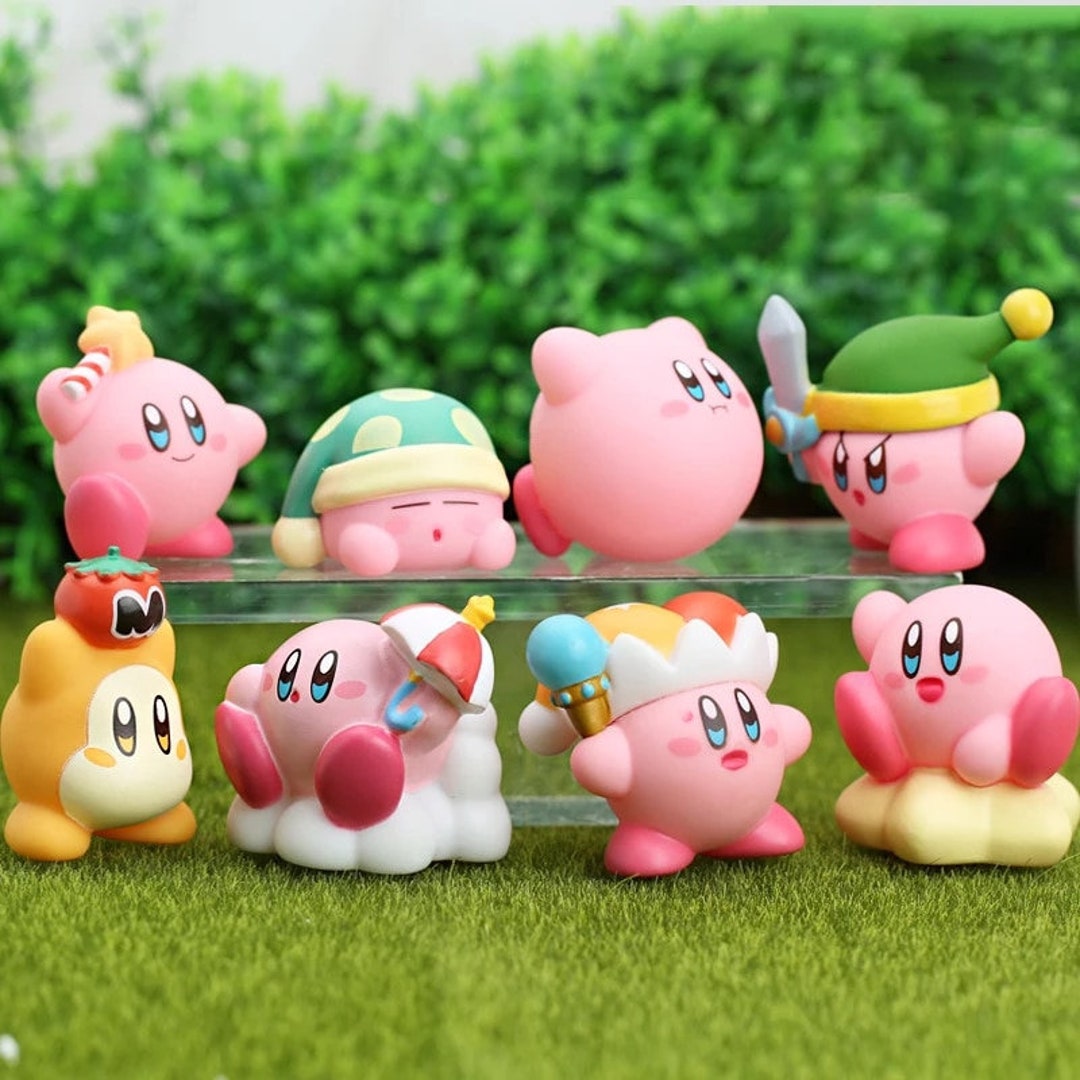 Kirby 8 Piece Figure Set Gaming PC Anime Kirby Accessories Etsy UK