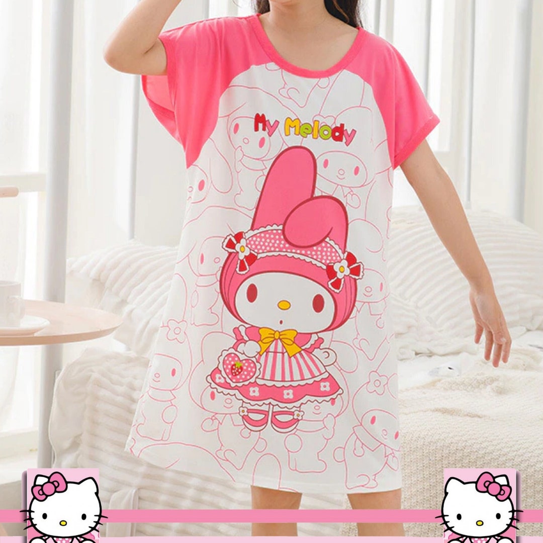 Childrens Hello Kitty Kuromi My Melody Sanrio Pjs Nightdress - Etsy
