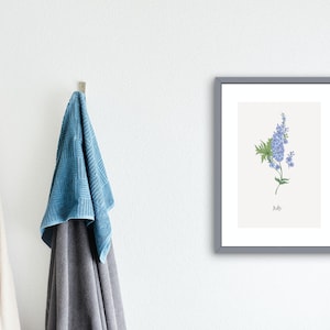 Birth Flower Print, July Birth Flower Print, Flower Decor, Nursery Wall Art, July Baby Gift, New mama gift, July Birthday, Baby Shower Gift