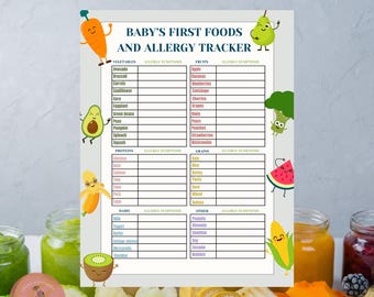 Baby Food & Allergy Tracker: Printable Canva Template (PDF Included