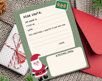 Kids Letter to Santa Printable: Christmas Wish List Activity (PDF)