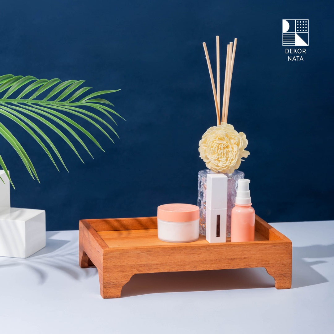 Handcrafted Mahogany Tray Wooden Display Tray Decorative Etsy